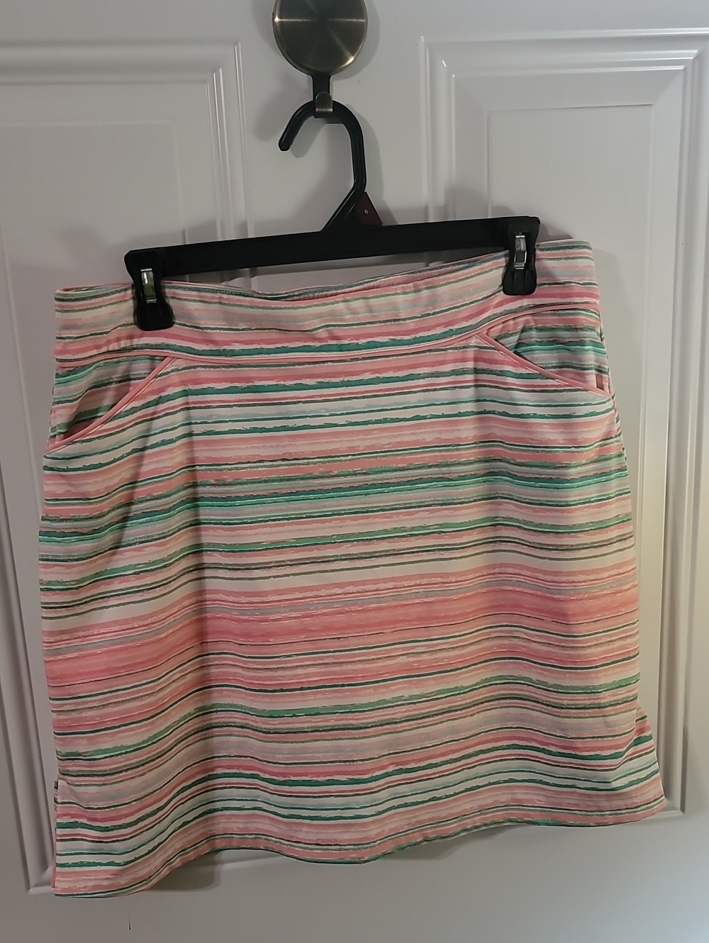 Ruby Rd. Pastel Striped Skort with Pockets